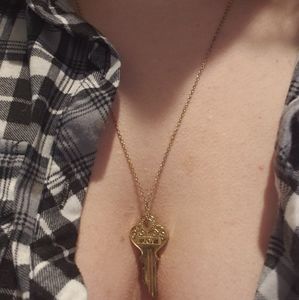 key to joy gold necklace 😃